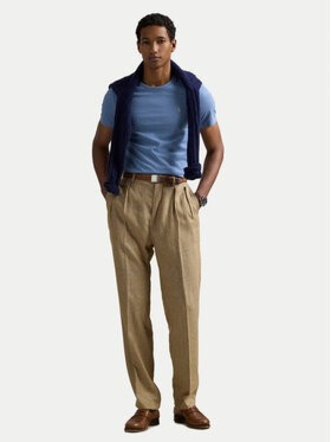 Polo Ralph Lauren T-Shirt 710671438430 Błękitny Custom Slim Fit