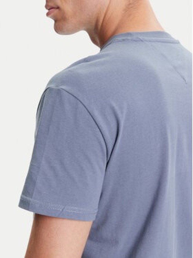 Tommy Jeans T-Shirt Linear Logo DM0DM20744 Niebieski Regular Fit