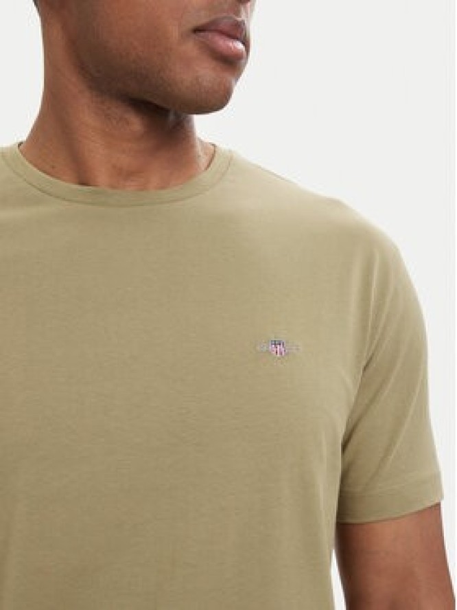 Gant T-Shirt Shield 2003184 Zielony ciemny Regular Fit