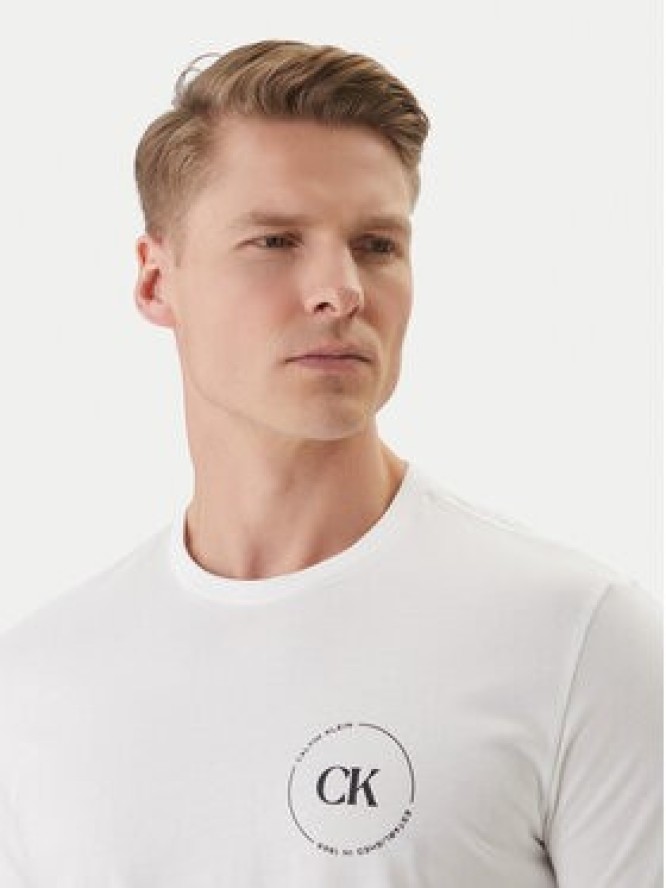 Calvin Klein Jeans T-Shirt LV04RF801G Biały Regular Fit