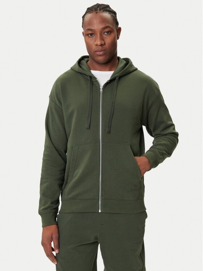 HUGO Bluza Dapozip 50548651 Zielony Relaxed Fit