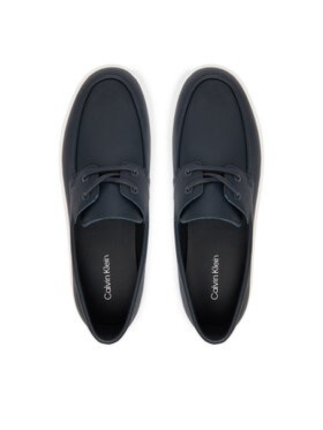 Calvin Klein Półbuty Hybrid Clean Boat Shoe Lth HM0HM02233 Granatowy