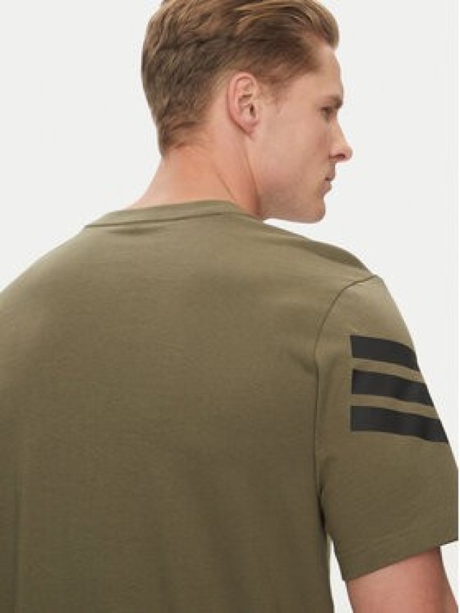 adidas T-Shirt Future Icons 3-Stripes JD4876 Zielony Regular Fit