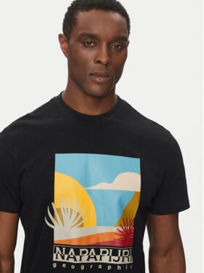 Napapijri T-Shirt S-Arbia NP0A4IE3 Czarny Regular Fit