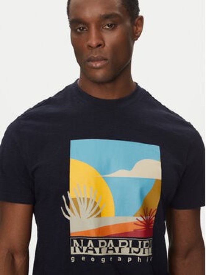 Napapijri T-Shirt S-Arbia NP0A4IE3 Granatowy Regular Fit