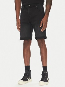 Mustang Szorty jeansowe Chicago Z 1016347 Czarny Slim Fit