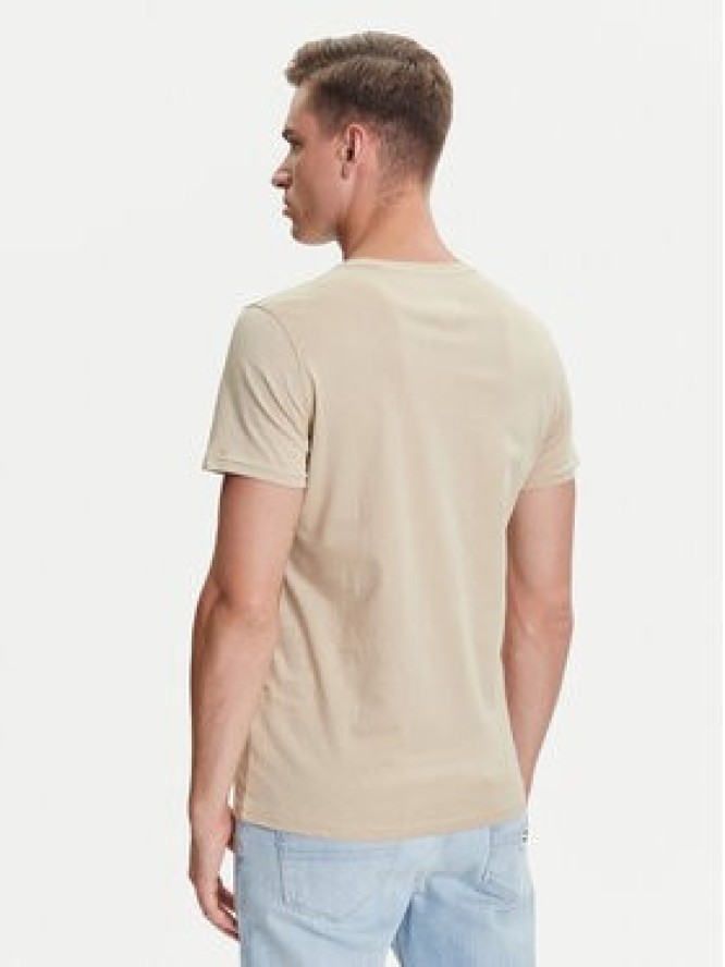 Tommy Jeans T-Shirt DM0DM04411 Beżowy Slim Fit