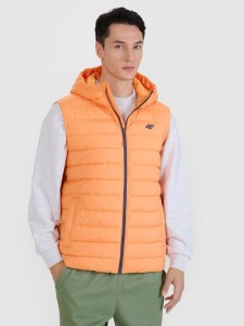 4F Bezrękawnik puchowy z wypełnieniem syntetycznym męski - pomarańczowy M