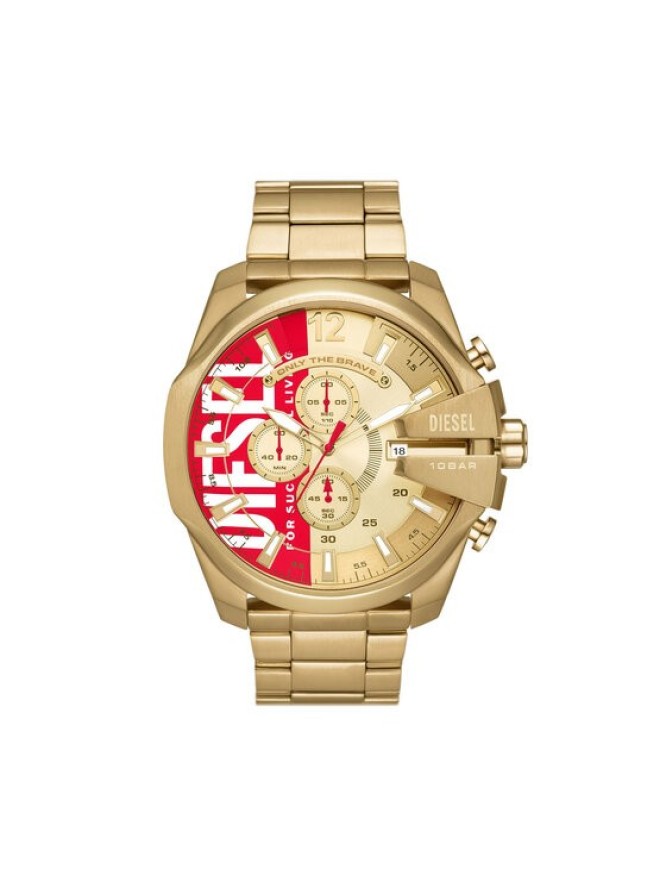 Diesel Zegarek Mega Chief DZ4642 Złoty