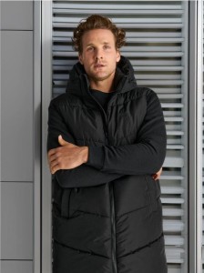 Długa kamizelka - czarny