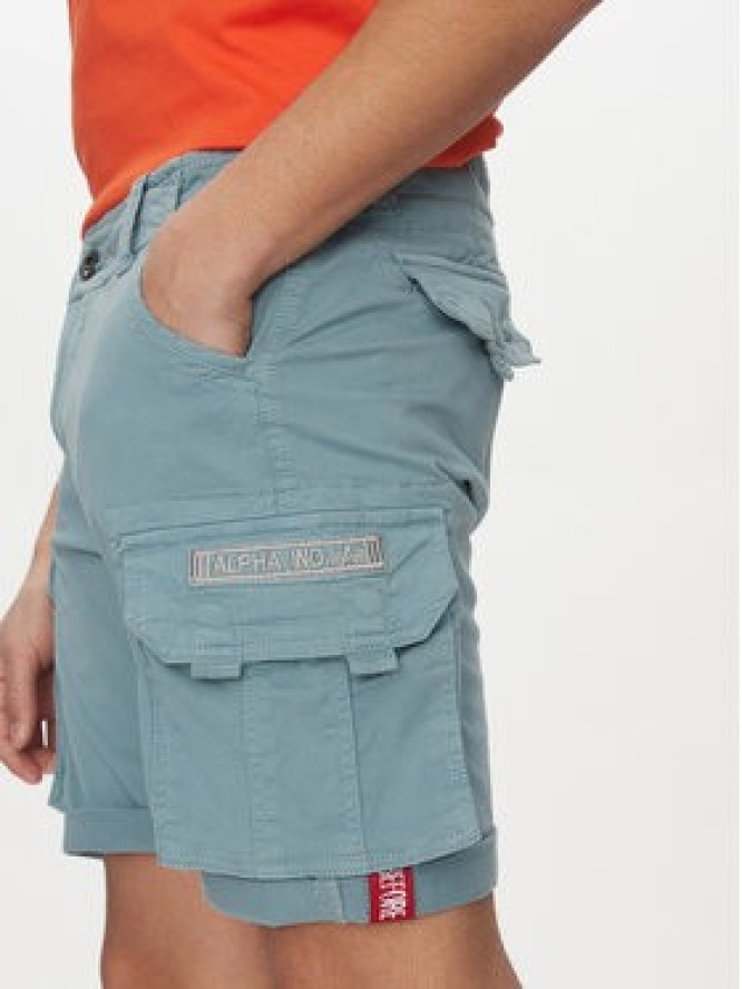Alpha Industries Szorty materiałowe Crew 176203 Niebieski Slim Fit