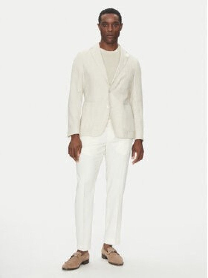 BOSS Marynarka C-Hanry-252 50540742 Écru Slim Fit