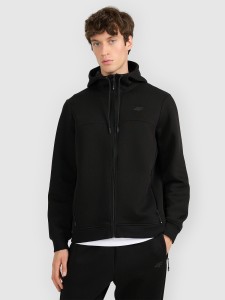 4F Bluza dresowa rozpinana z kapturem męska - czarna M