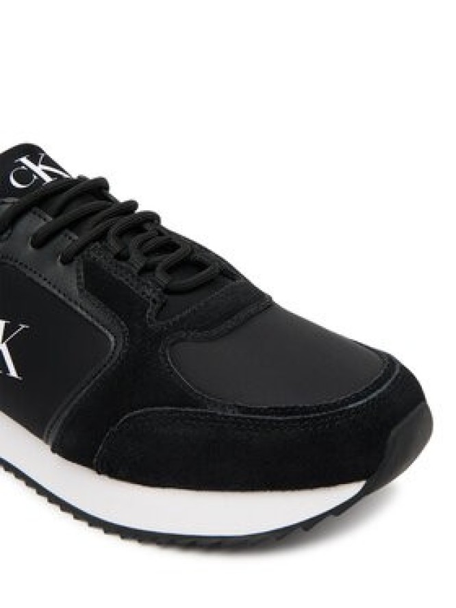 Calvin Klein Jeans Sneakersy Runner Laceup Sock Mg Nylon Mix YW0YW01644 Czarny