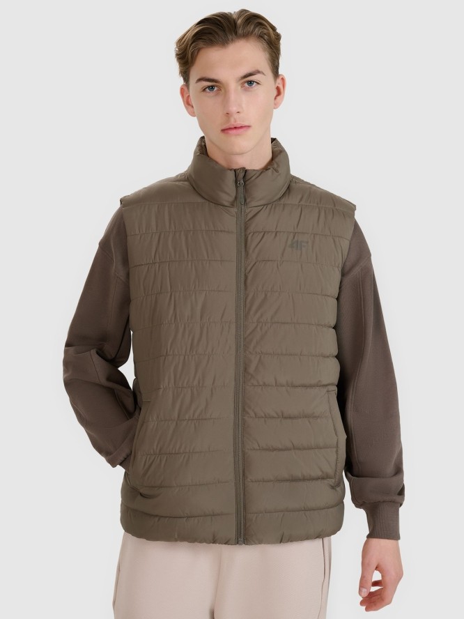 4F Bezrękawnik puchowy z wypełnieniem syntetycznym męski - brązowy S