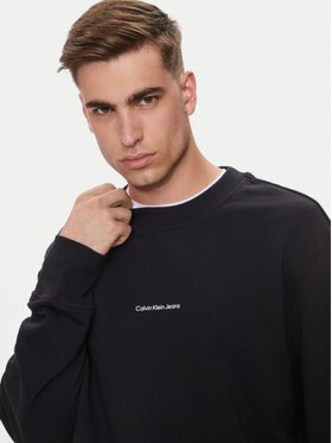 Calvin Klein Jeans Bluza City Grid Map J30J326790 Czarny Regular Fit