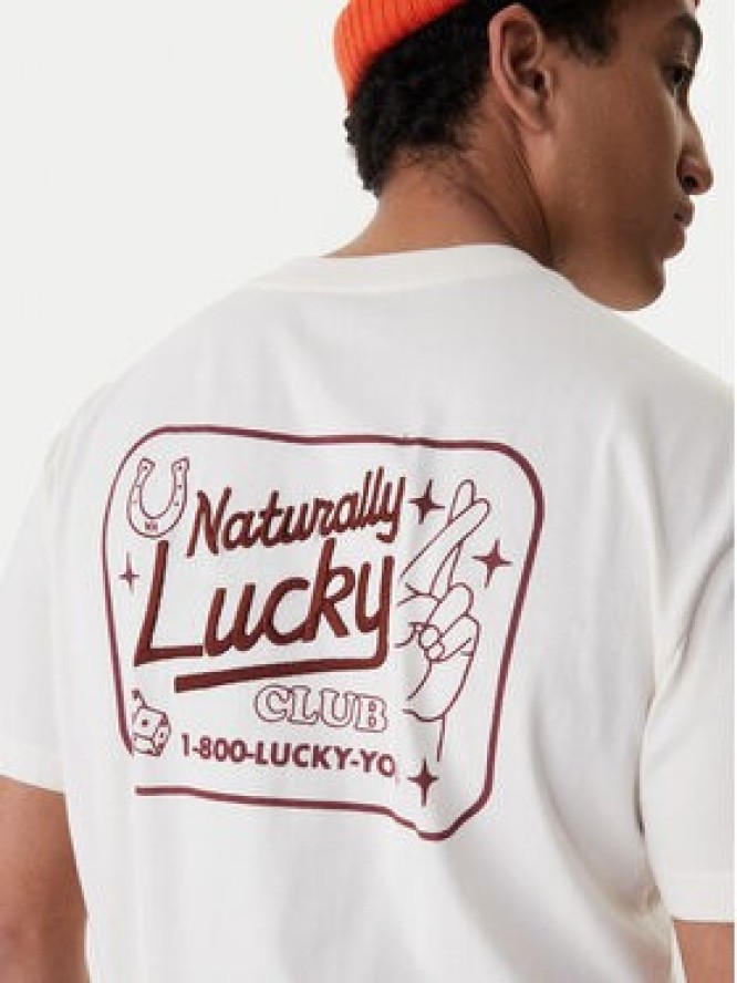 RVCA T-Shirt Lucky You EVYZT00274 Écru Regular Fit