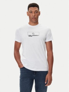 Karl Lagerfeld Jeans T-Shirt A4M17020 Biały Slim Fit