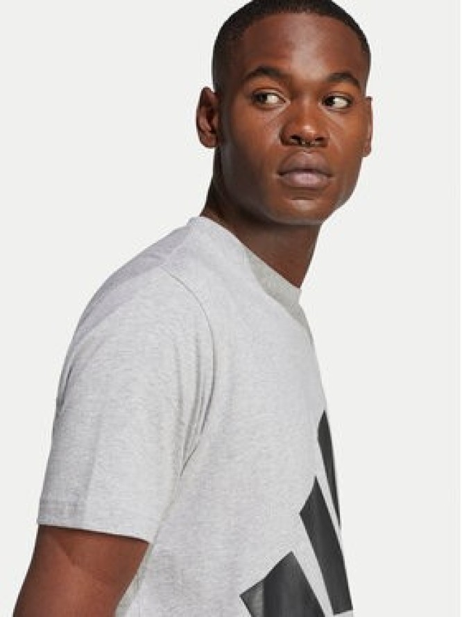 adidas T-Shirt Essentials Big Logo JE8948 Szary Regular Fit