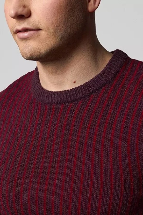LEE BASIC CREW KNIT MĘSKI SWETER KLASYCZNY AUBERGINE L83IAEKA 112122368