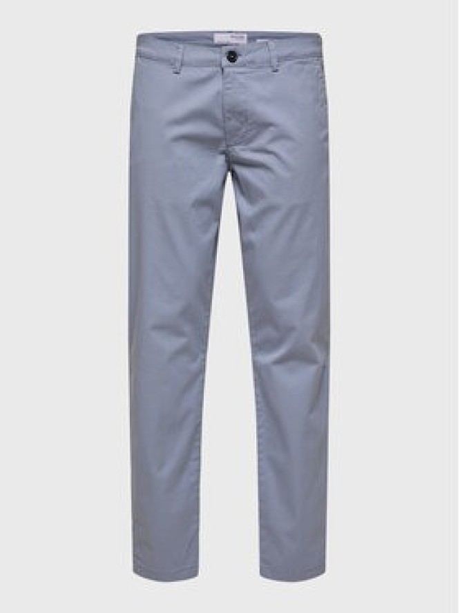 Selected Homme Chinosy New 16087663 Szary Slim Fit