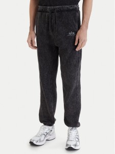 Alpha Industries Spodnie dresowe Vintage Basic 258361 Czarny Regular Fit