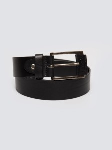 Pasek męski skórzany czarny Koren 906