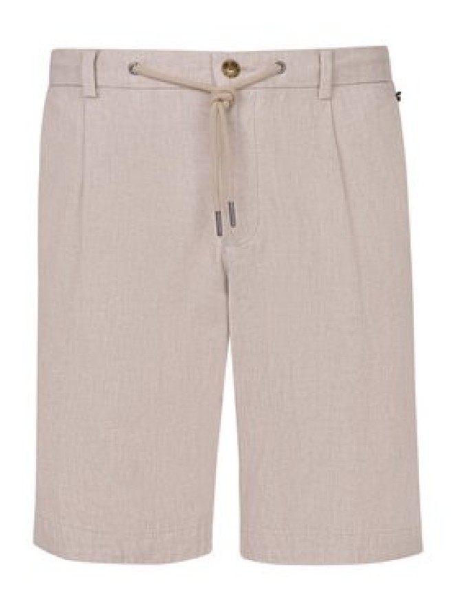 Bugatti Szorty materiałowe 1949-76419C Écru Regular Fit