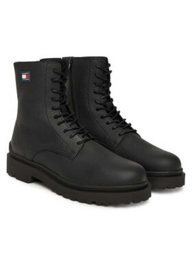 Tommy Jeans Trzewiki Tjm Lace Up Tumbled High EM0EM01631 Czarny