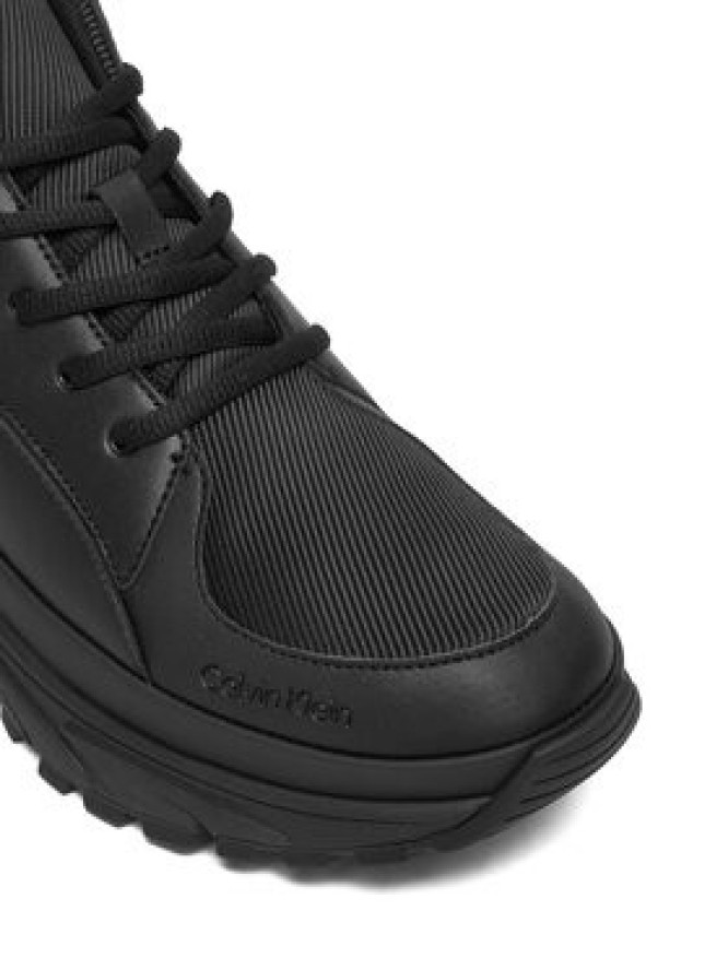 Calvin Klein Sneakersy Hike Runner Mid Laceup Tech Mix YM0YM01418 Czarny