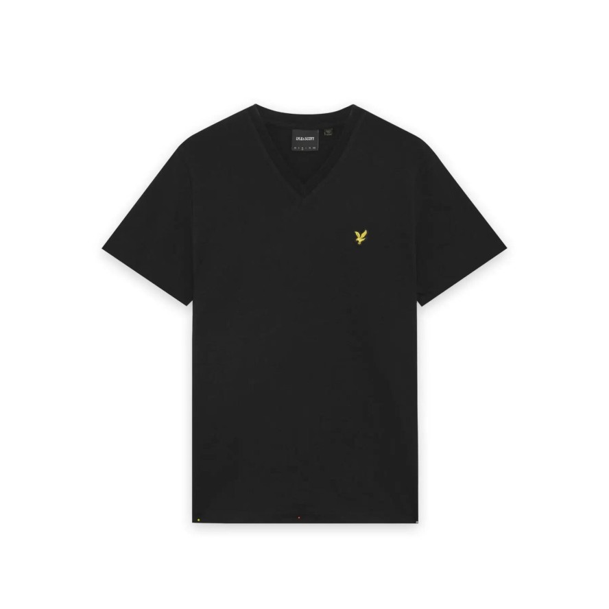 T-shirt z dekoltem w kształcie litery V Lyle & Scott