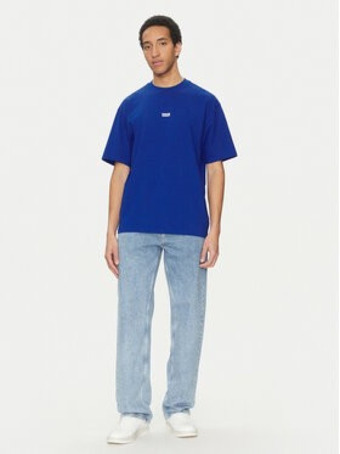 HUGO T-Shirt Nalono 50509776 Niebieski Loose Fit