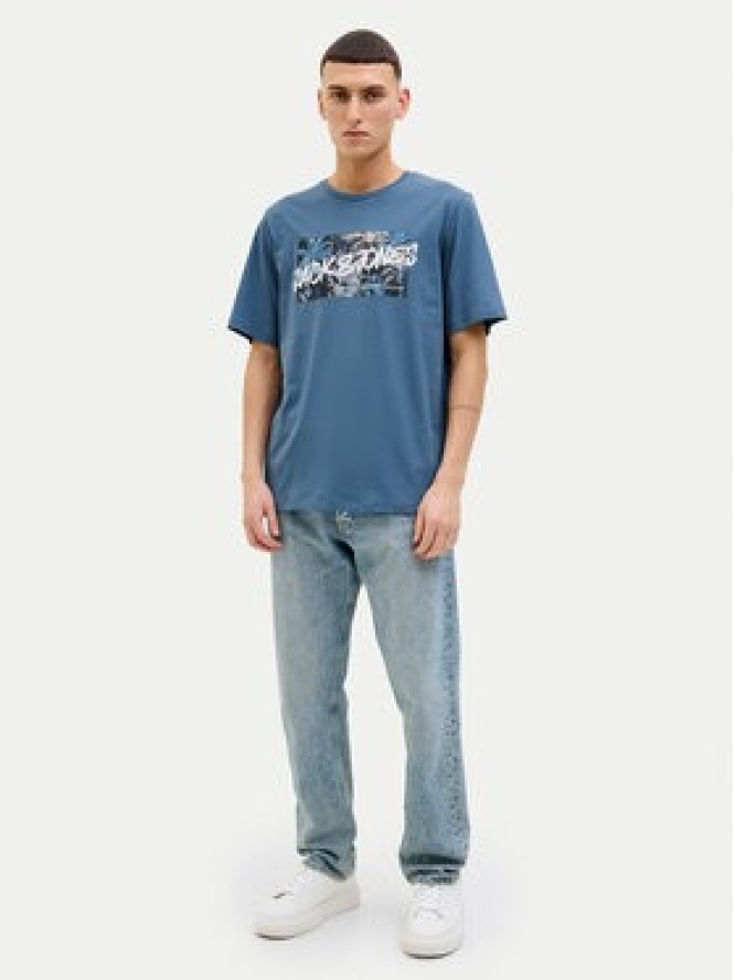 Jack & Jones T-Shirt Hawaii 12269324 Niebieski Standard Fit
