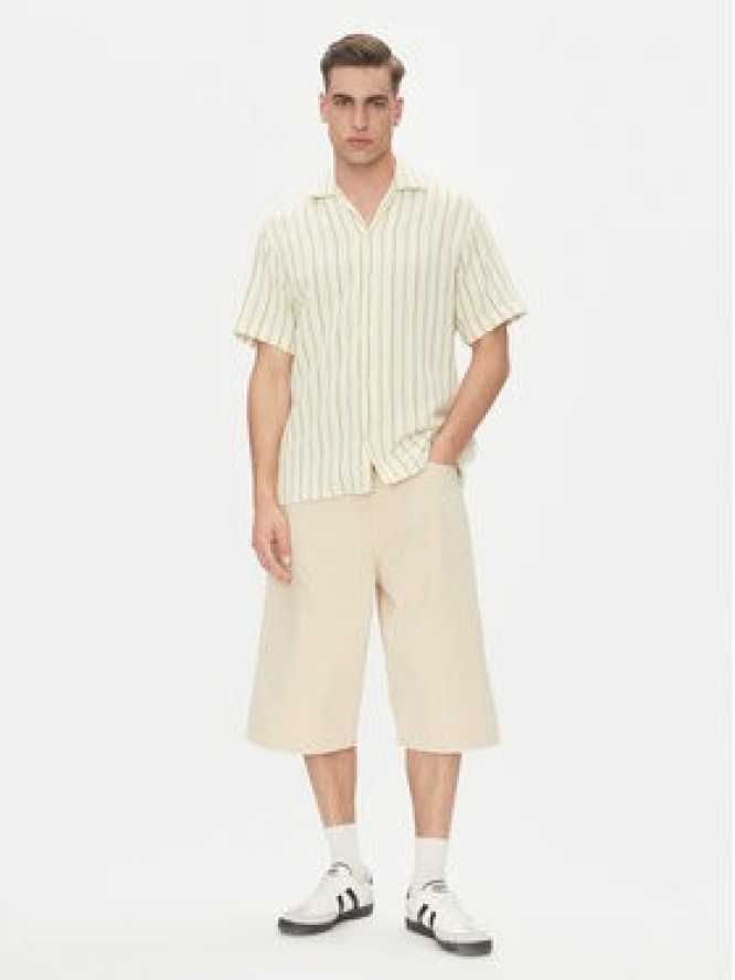 Jack & Jones Szorty jeansowe Owen 12277167 Beżowy Baggy Fit