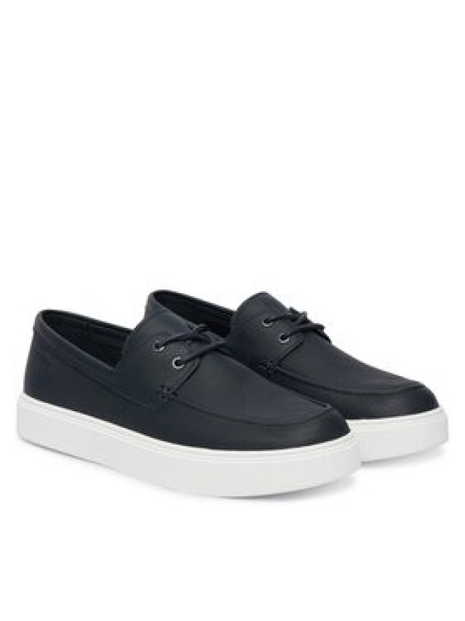 Calvin Klein Półbuty Hybrid Clean Boat Shoe Lth HM0HM02233 Granatowy