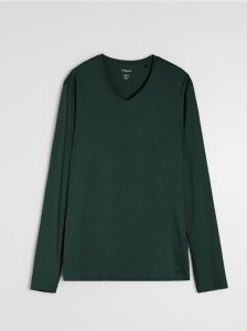 Bawełniana koszulka basic - zielony