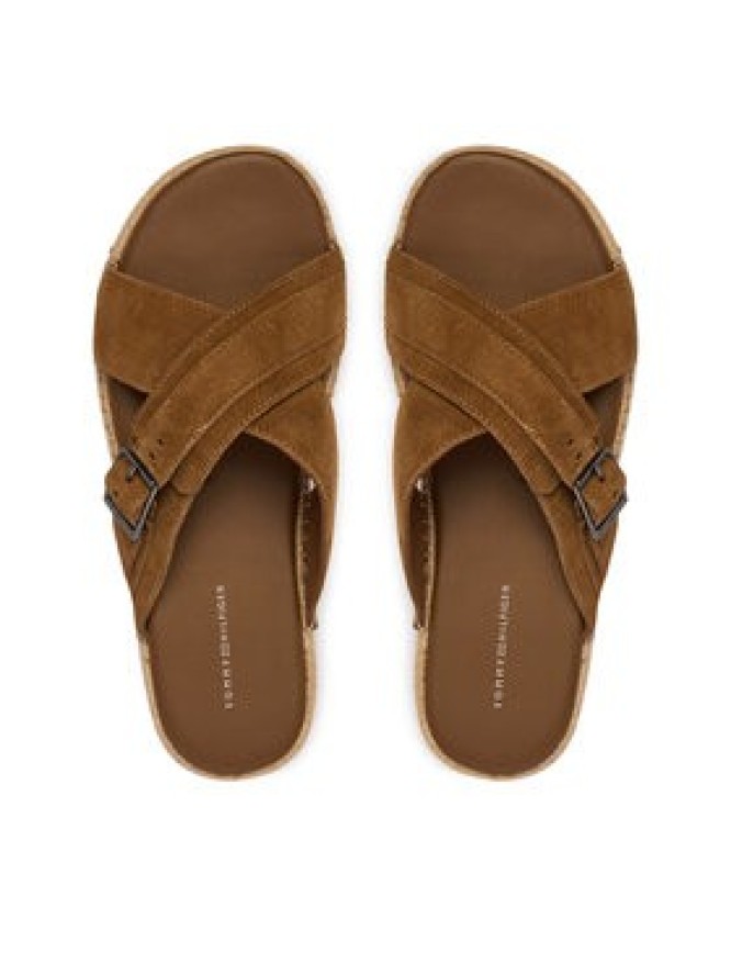 Tommy Hilfiger Espadryle Buckle Flexible Sandals FM0FM05772 Brązowy