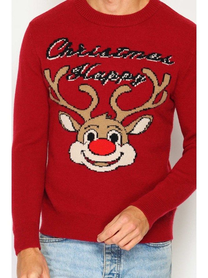 ASSUILI Sweter w kolorze czerwonym rozmiar: 42