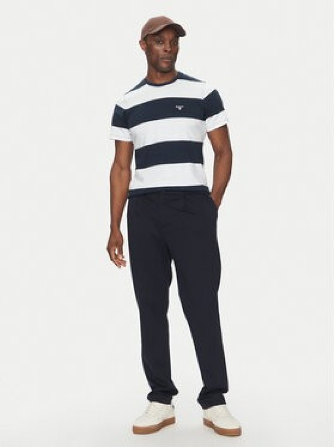 Barbour T-Shirt Whalton MTS1255NY91 Granatowy Tailored Fit
