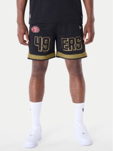 New Era Szorty sportowe NFL Saf49E Graphic 60596398 Czarny Regular Fit