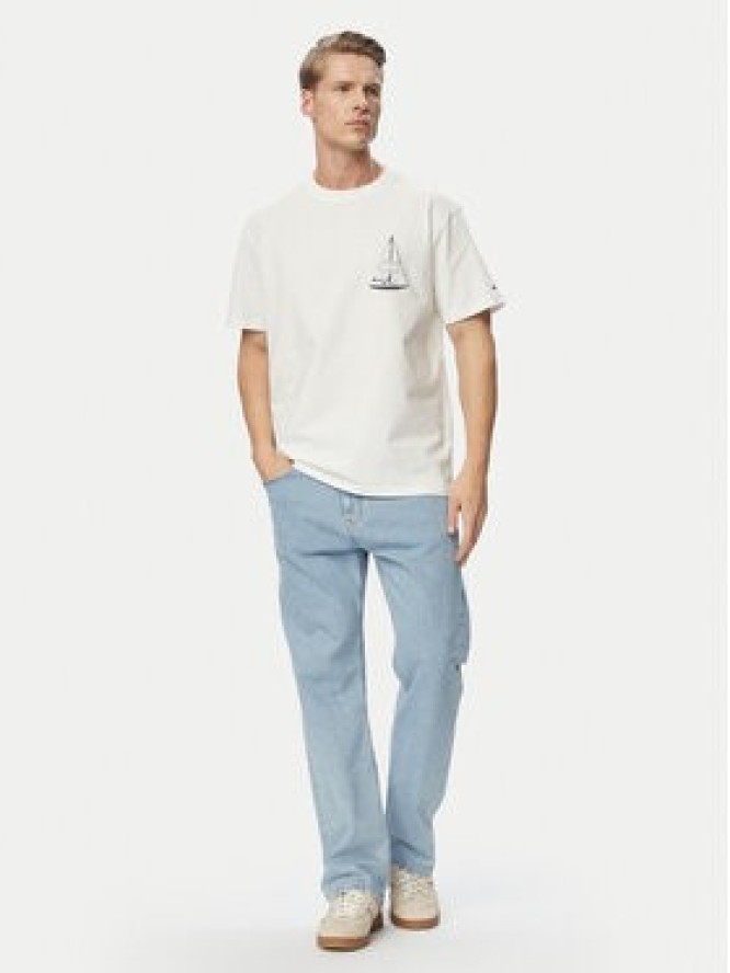Tommy Jeans T-Shirt Sailboat DM0DM23184 Biały Regular Fit