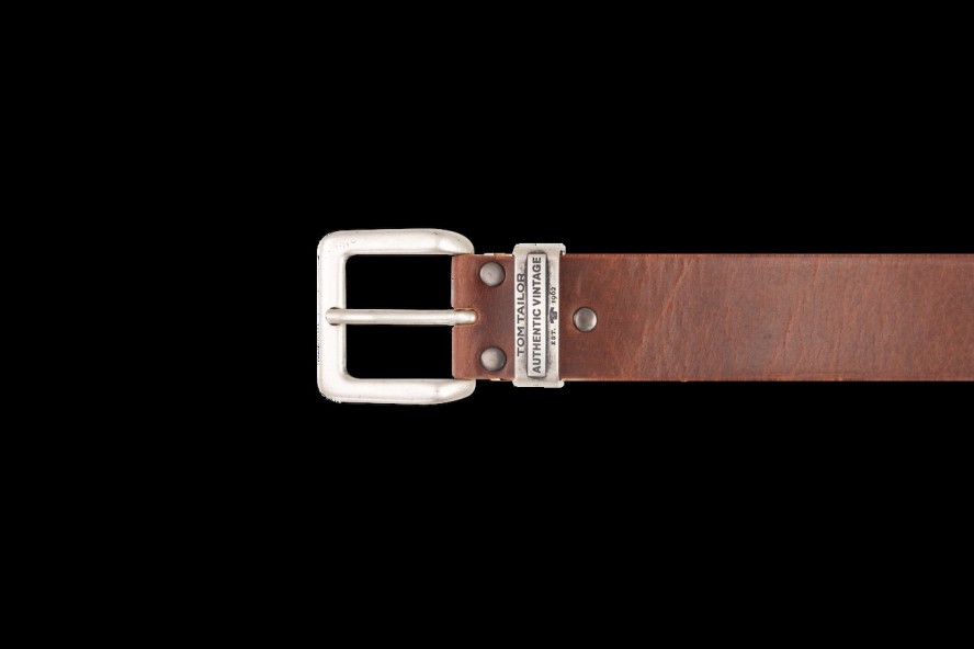 TOM TAILOR MĘSKI PASEK SKÓRZANY KLASYCZNY SKÓRA TG1068L89/690 40mm Gürtel Q.6789 0690 DARKBROWN
