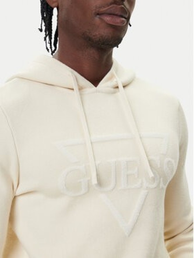 Guess Bluza M5BR18 Z0470 Beżowy Regular Fit