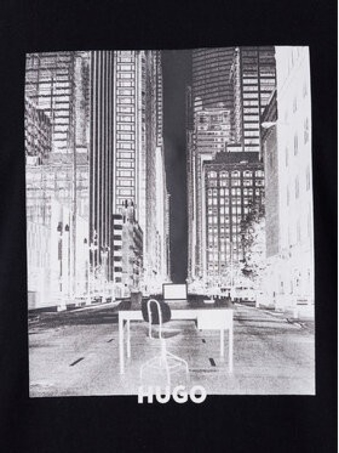 HUGO T-Shirt Deyss 50553755 Czarny Regular Fit