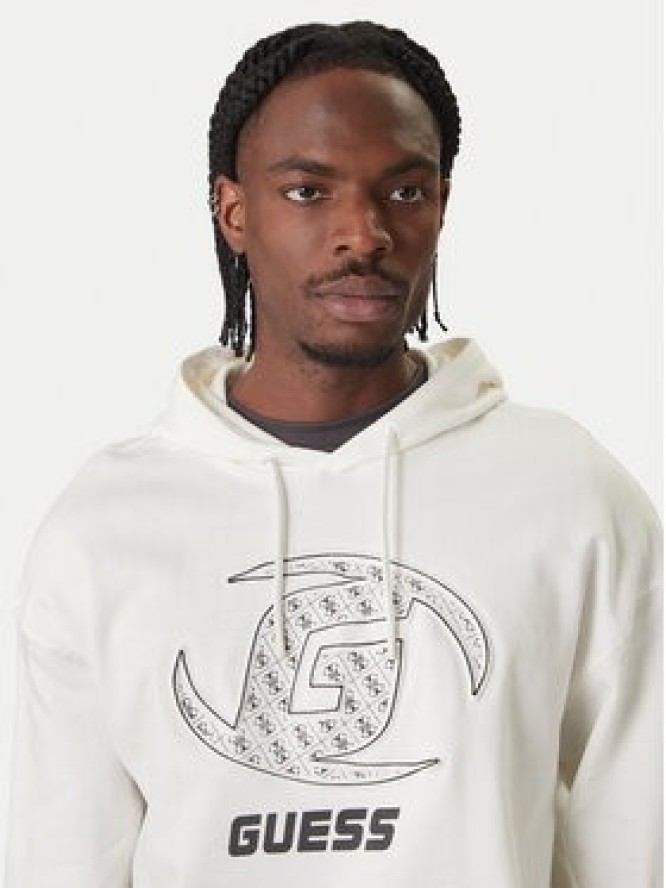 Guess Bluza Z6RQ05 K9YI1 Biały Regular Fit