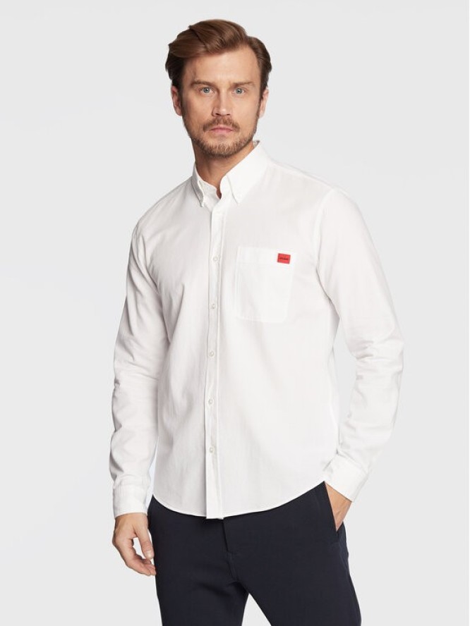 Hugo Koszula Evito 50479302 Biały Slim Fit