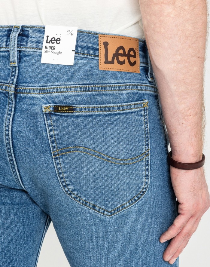MĘSKIE SPODNIE LEE RIDER RUGGED BLUES 112378736