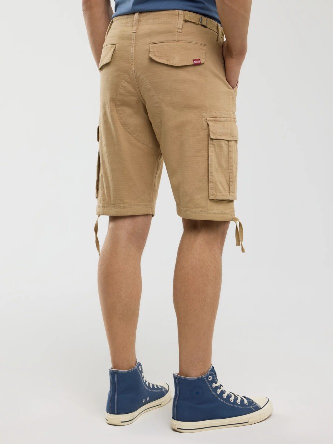 Szorty męskie z kieszeniami cargo beżowe Cargori 801