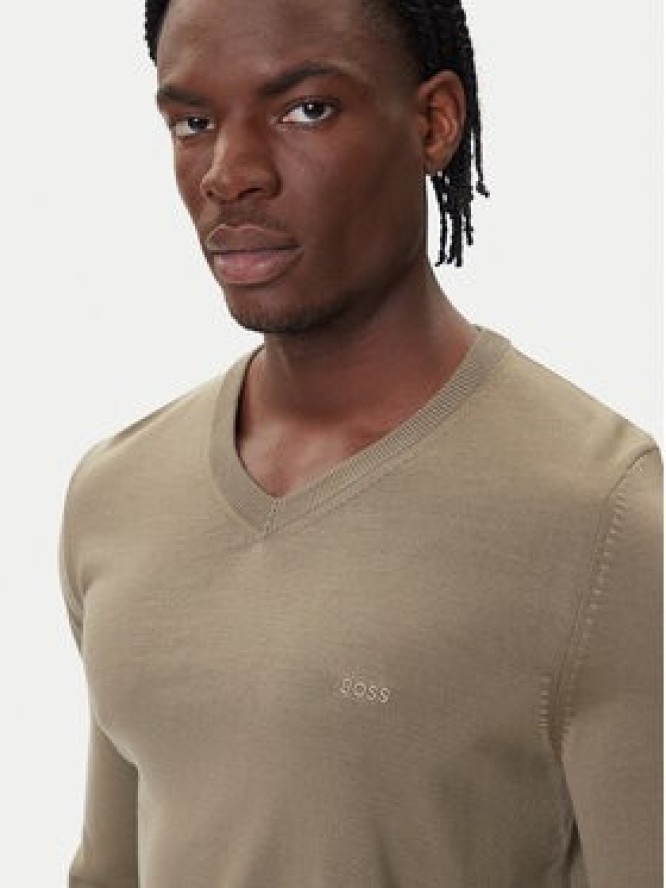 BOSS Sweter Baram-L 50476363 Brązowy Regular Fit