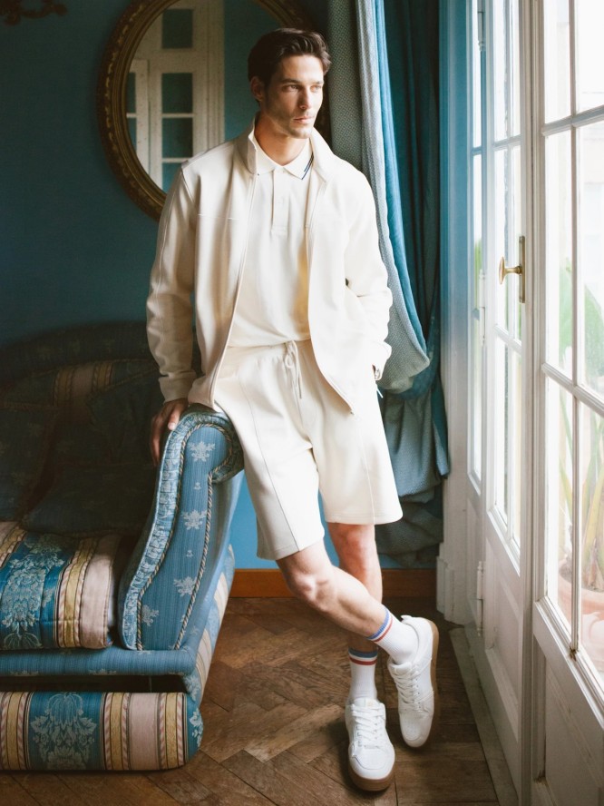 Szorty męskie dresowe kremowe Wladorsh 103/ Wlador 103